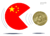 Cartoon: China says NO to Bitcoin. (small) by Cartoonarcadio tagged bitcoin china money currency economy asia