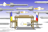 Cartoon: Dialogue table. (small) by Cartoonarcadio tagged peace,dialogue,negotiations