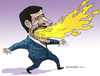 Cartoon: Flamming Ahmadinejad (small) by Cartoonarcadio tagged ahmadinejad,iran,fire,nuclear,asia,middle,east