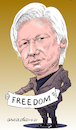 Cartoon: Julian Assange. (small) by Cartoonarcadio tagged assange,england,united,kingdom,usa,justice