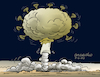 Cartoon: Mass destruction virus. (small) by Cartoonarcadio tagged pandemic virus helth covid 19