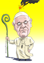 Cartoon: Pope in danger. (small) by Cartoonarcadio tagged pope,vatican,religion,christianism