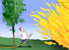 Cartoon: Protecting the forest. (small) by Cartoonarcadio tagged fires,forest,climate,change,global,warming,environment