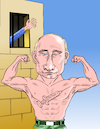 Cartoon: Putin Sputnik V y Navalny. (small) by Cartoonarcadio tagged navalny,putin,vaccine,health,dictator