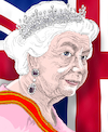 Cartoon: Queen Elizabeth II (small) by Cartoonarcadio tagged elizabeth ii wueen uk england