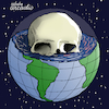 Cartoon: The dying planet. (small) by Cartoonarcadio tagged earth planet pollution comsumption global warming