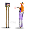 Cartoon: The TV and the clown. (small) by Cartoonarcadio tagged clown break humor enterteinment