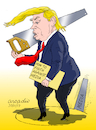 Cartoon: Trrump and his enemies. (small) by Cartoonarcadio tagged trump enemies media cnn freedom america republicans