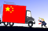 Cartoon: Trump against China. (small) by Cartoonarcadio tagged trump china trade war