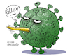 Cartoon: Trump trapped by Coronavirus. (small) by Cartoonarcadio tagged covid 19 trump us president health pandemic