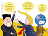 Cartoon: Two idiots. (small) by Cartoonarcadio tagged trump kim jong un north korea south