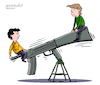Cartoon: Weapons game. (small) by Cartoonarcadio tagged weapons society violence