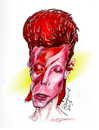 Cartoon: A Lad Insane. David Bowie. (small) by Harbord tagged david,bowie,aladdin,sane,album,caricature