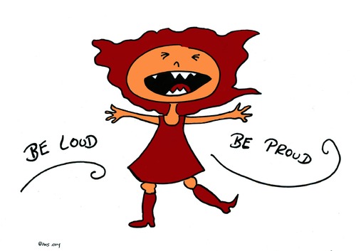 Cartoon: Be loud (medium) by Any tagged leben,lebensfreude