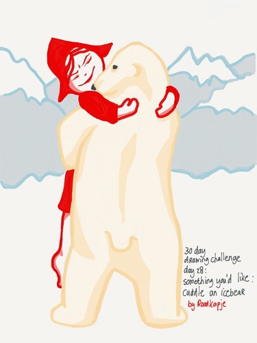 Cartoon: Eisbär (medium) by Roodkapje tagged eisbar,icebear,love