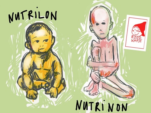 Cartoon: Nutrilon (medium) by Roodkapje tagged china,milk,netherlands,baby