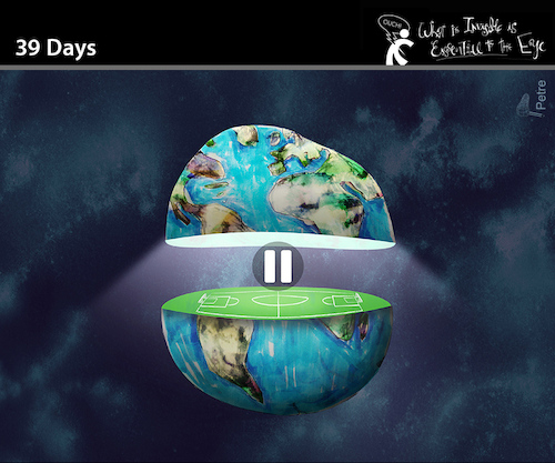Cartoon: 39 Days (medium) by PETRE tagged worldcup,fifa,football,fußball,welt