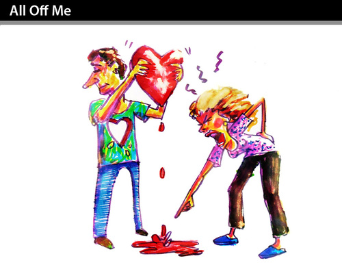 Cartoon: All Off Me (medium) by PETRE tagged love,couples,fights