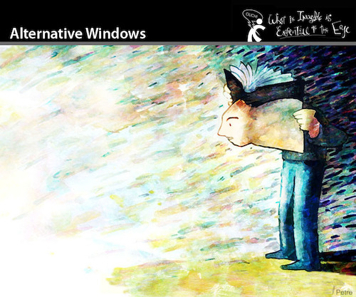 Cartoon: Alternative Windows (medium) by PETRE tagged microsoft,books,literature,reading