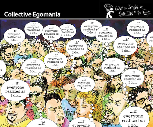 Cartoon: Collective Egomania (medium) by PETRE tagged egomania,social,thoughts,certainty,selfish