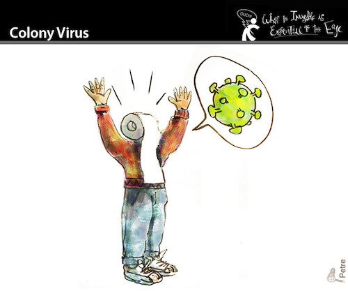 Cartoon: Colony Virus (medium) by PETRE tagged coronavirus,plague,pest,worldwide,health,covid19