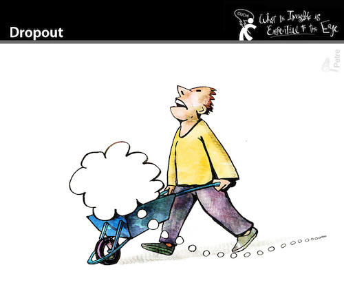 Cartoon: Dropout (medium) by PETRE tagged dropout,thoughts,gedanken,aussetzer