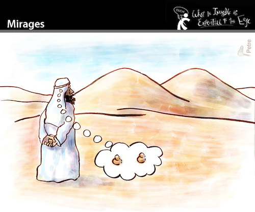 Cartoon: Mirages (medium) by PETRE tagged desert,illusion,boobs