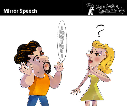 Cartoon: MIRROR SPEECH (medium) by PETRE tagged mirror,speech,spiegel,egotrip