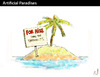 Cartoon: ARTIFICIAL PARADISES (small) by PETRE tagged desert island oportunity