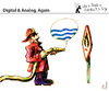 Cartoon: Digital and analog - again (small) by PETRE tagged map,territory