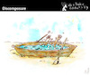 Cartoon: Discomposure (small) by PETRE tagged disorganization,mess,drowned