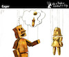 Cartoon: Eager (small) by PETRE tagged wish desire puppets