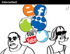Cartoon: Internetted (small) by PETRE tagged web social network