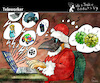 Cartoon: Teleworker (small) by PETRE tagged telework telearbeit santaclaus christmas weihnachten