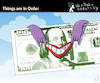 THINGS ARE IN ORDER (small) Cartoon: THINGS ARE IN ORDER (small) by PETRE tagged argentina,milei,dollar,elections,wahlen