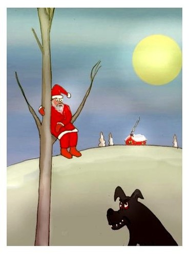 Cartoon: Will he come? (medium) by Hezz tagged santa