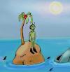 Cartoon: An other one with problems (small) by Hezz tagged alien island
