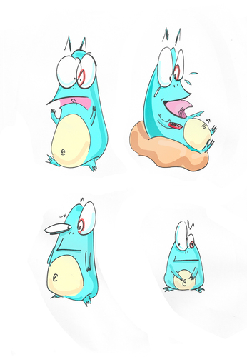 Cartoon: the light blue frog (medium) by thinhpham tagged funny,frog,zenchip