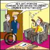 Cartoon: Credit Crunch (small) by CartoonGenius tagged credit,crunch,piles,of,money,big,cigar,office