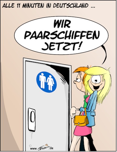 Cartoon: Alle 11 Minuten in Deutschland (medium) by Trumix tagged paarship,wc,paarschiffen,toillette,pinkeln,clo,klo,paar,unisex,paarship,wc,paarschiffen,toilette,pinkeln,clo,klo,paar,unisex,sex,urinieren