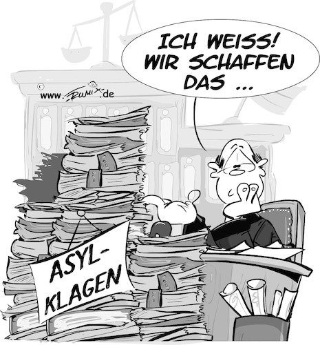 Cartoon: Asylklage (medium) by Trumix tagged verwaltungsgerichte,zunahme,asylklagen,2017,zahl,asylverfahren,vierfache,verwaltungsgerichte,zunahme,asylklagen,2017,zahl,asylverfahren,vierfache