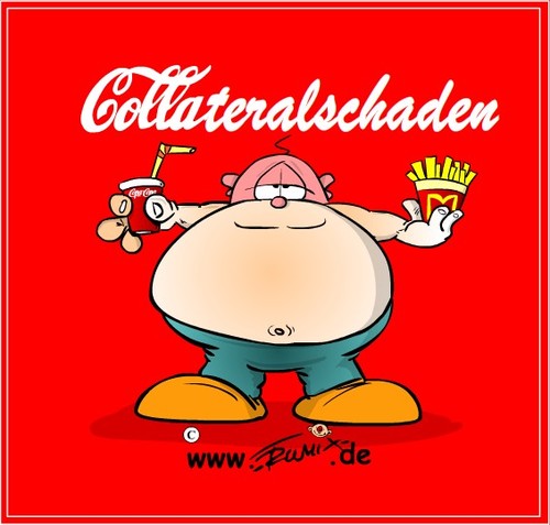 Cartoon: Collateralschaden (medium) by Trumix tagged beschauliches,advent,weihnachten,trummix,schlemmern,nikolaus,fressen,fett,essen,dick,cola,christmas,fest
