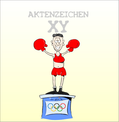Cartoon: Die Boxerin (medium) by Trumix tagged boxer,boxerin,olympia,sport,wokeness,boxer,boxerin,olympia,sport,wokeness