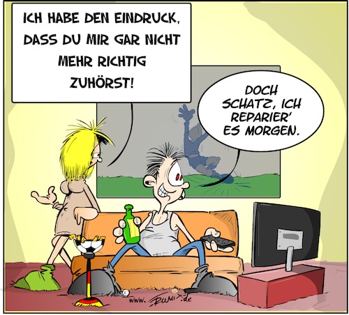 Cartoon: Einfach mal zuhören ... (medium) by Trumix tagged weltfrauentag,ehe,ehepaar,zuhören,weltfrauentag,ehe,ehepaar,zuhören