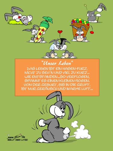 Cartoon: HasenFurz (medium) by Trumix tagged erlangen,schmunzelheft,comic,trummix,leben,hasenfurz