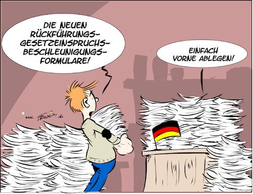 Cartoon: Migrationspolitik (medium) by Trumix tagged buerokratieabbau,migrationspolitik,sozialsystem,einwanderung,rueckfuehrung,ampelregierung,wirschaffendas,buerokratieabbau,migrationspolitik,sozialsystem,einwanderung,rueckfuehrung,ampelregierung,wirschaffendas