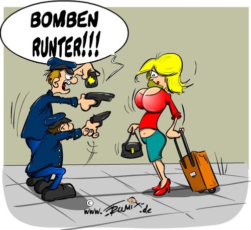 Cartoon: Neulich im Flughafen (medium) by Trumix tagged fluggesellschaften,nackscanner,trummix,airlines,sicherheitsmassnahmen,sicherheit,flugzeug,bombe,sprengstoff