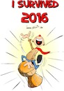Cartoon: I survided 2016 (small) by Trumix tagged 2016,survided,überleben,neues,jahr,silvester