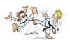 Cartoon: Kleine Kampfszene (small) by Trumix tagged kleine,kampfszene,karate,konfliktregelung,mediator,mediation,trummix