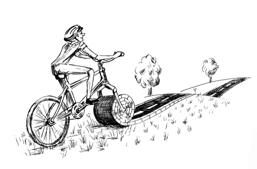 Cartoon: bicycle (medium) by gartoon tagged bicycle,men,sport,nature